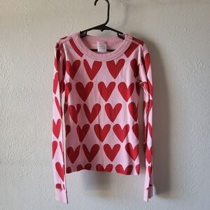 Hanna Andersson Hearts on Hearts Long John Top 140cm